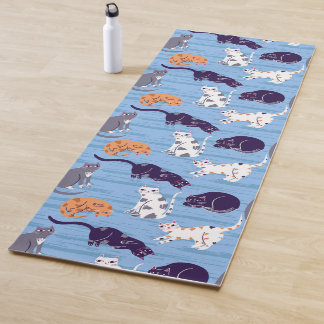 Cute Colorful Cats Yoga Mat
