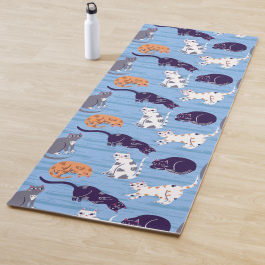 Cute Colorful Cats Yoga Mat (In situ)