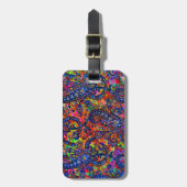 Cute colorful chakra patroon checkbook bagagelabel (Voorkant verticaal)