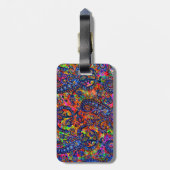 Cute colorful chakra patroon checkbook bagagelabel (Achterkant verticaal)