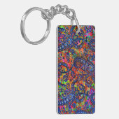 Cute colorful chakra patroon checkbook sleutelhanger (Voorkant Links)