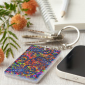 Cute colorful chakra patroon checkbook sleutelhanger (Voorkant Rechts)
