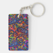 Cute colorful chakra patroon checkbook sleutelhanger (achterkant)