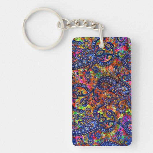 Cute colorful chakra patroon checkbook sleutelhanger (Voorkant)