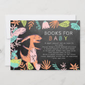 Cute Colorful Chalkboard Dino Books for Baby Kaart (Voorkant)