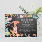 Cute Colorful Chalkboard Dino Books for Baby Kaart (Staand voorkant)