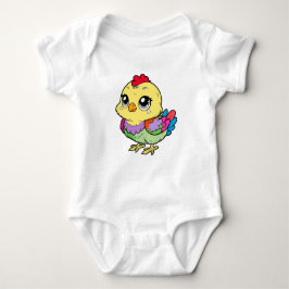 Cute Colorful Chicken for Girl Baby Bodysuit –Fun 