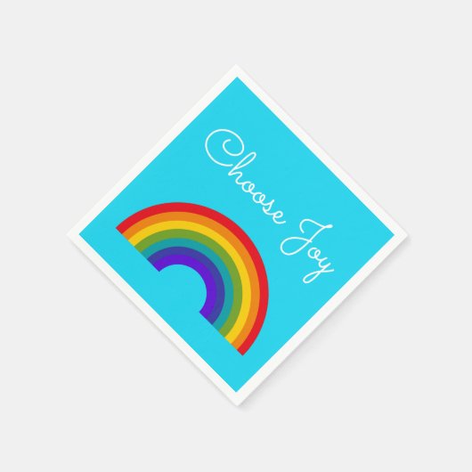 Cute Colorful Choose Joy inspirerend Rainbow Servet (Hoek)