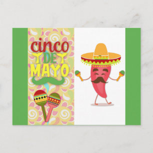 Cute Colorful Cinco de Mayo Briefkaart