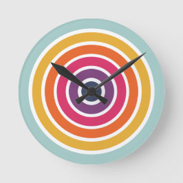 Cute Colorful Circles Patroon  Ronde Klok