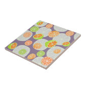 Cute colorful citrus l Paars Tegeltje (Zijkant)