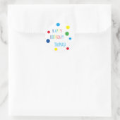 Cute Colorful Confetti Happy Birthday Ronde Sticker (Tas)