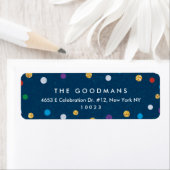 Cute Colorful Confetti Holiday/Party Etiket (Insitu)