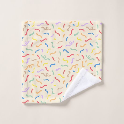 Cute Colorful Confetti Pattern Bad Handdoek (Wasdoekje)