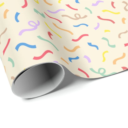 Cute Colorful Confetti Pattern Cadeaupapier (Rol Hoek)