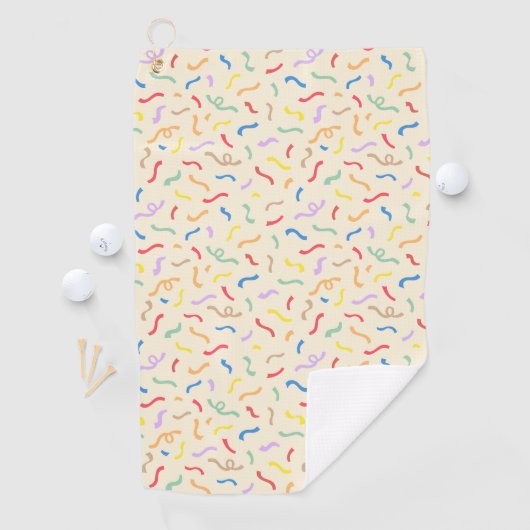 Cute Colorful Confetti Pattern Golfhanddoek (Insitu)