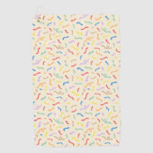 Cute Colorful Confetti Pattern Golfhanddoek (Voorkant)