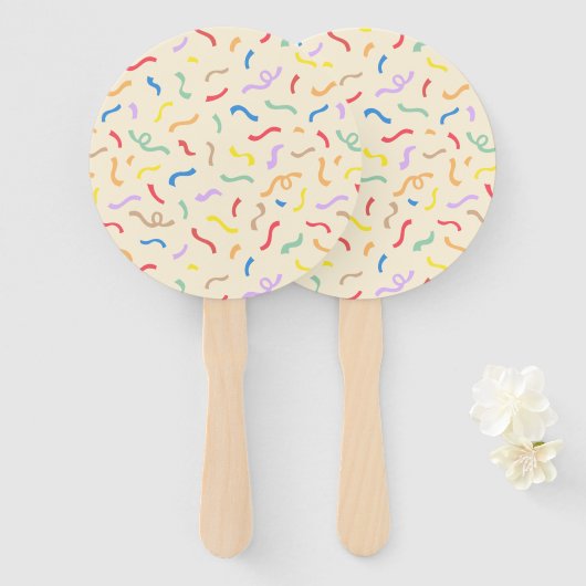 Cute Colorful Confetti Pattern Handwaaier (Voorkant en achterkant)