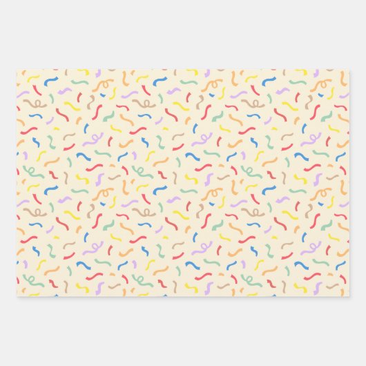 Cute Colorful Confetti Pattern Inpakpapier Vel (Voorkant)