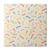 Cute Colorful Confetti Pattern Tegeltje (Voorkant)