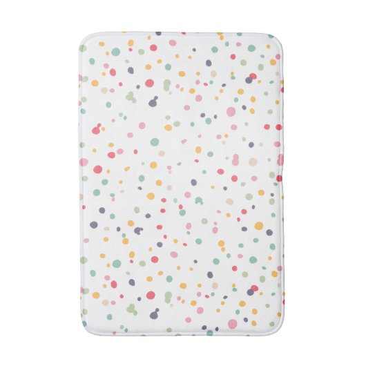 Cute Colorful Confetti Stippen Patroon Badmat (Voorkant Verticaal)