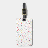 Cute Colorful Confetti Stippen Patroon Bagagelabel (Voorkant verticaal)