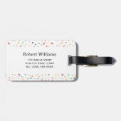 Cute Colorful Confetti Stippen Patroon Bagagelabel (Achterkant horizontaal)