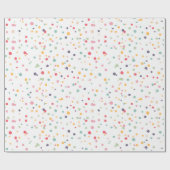 Cute Colorful Confetti Stippen Patroon Cadeaupapier (Vlak)