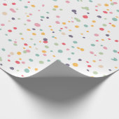 Cute Colorful Confetti Stippen Patroon Cadeaupapier (Hoek)