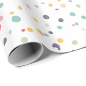 Cute Colorful Confetti Stippen Patroon Cadeaupapier (Rol Hoek)