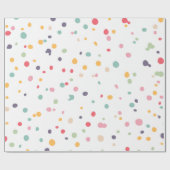 Cute Colorful Confetti Stippen Patroon Cadeaupapier (Vlak)