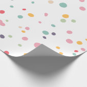 Cute Colorful Confetti Stippen Patroon Cadeaupapier (Hoek)
