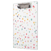Cute Colorful Confetti Stippen Patroon Klembord (Links)