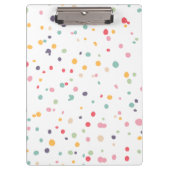 Cute Colorful Confetti Stippen Patroon Klembord (Voorkant)