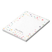 Cute Colorful Confetti Stippen Patroon Notitieblok (Linkerzijde)