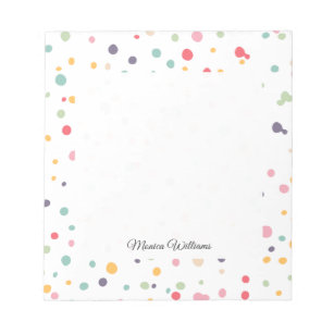 Cute Colorful Confetti Stippen Patroon Notitieblok
