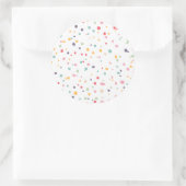Cute Colorful Confetti Stippen Patroon Ronde Sticker (Tas)
