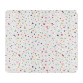 Cute Colorful Confetti Stippen Patroon Snijplank (Voorkant)