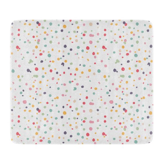 Cute Colorful Confetti Stippen Patroon Snijplank (Voorkant)