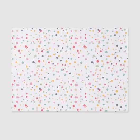 Cute Colorful Confetti Stippen Patroon Tissuepapier (Voorkant)