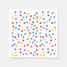 Cute Colorful Confetti Stippen Servet