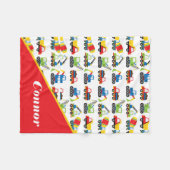 Cute Colorful Construction Vehicle Speelgoed Cars Fleece Deken (Voorkant (Horizontaal))