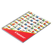 Cute Colorful Construction Vehicle Speelgoed Cars Notitieboek (Linkerzijde)