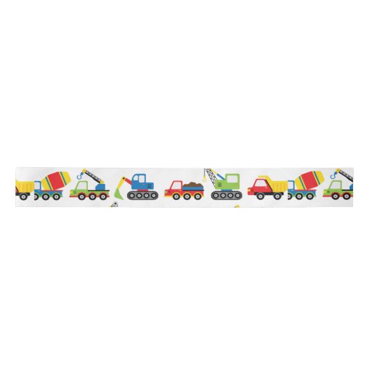 Cute Colorful Construction Vehicle Speelgoed Cars Satijnen Lint (Voorkant)