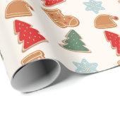 Cute Colorful Cookies Pattern Christmas Cadeaupapier (Rol Hoek)