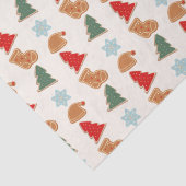 Cute Colorful Cookies Pattern Christmas Tissuepapier (Detail)