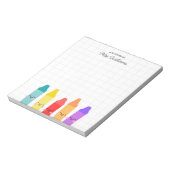 Cute Colorful Crayon Custom Teacher Appreciation  Notitieblok (Linkerzijde)