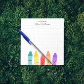 Cute Colorful Crayon Custom Teacher Appreciation  Notitieblok