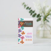 Cute Colorful Daisies Pop Summer Flowers Whimsical Visitekaartje (Staand voorkant)