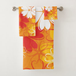 Cute Colorful Daisy Illustration Floral Pattern Bad Handdoek